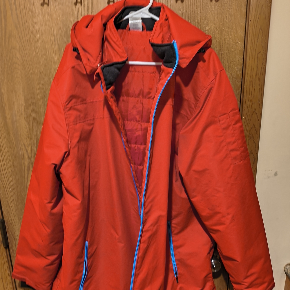 Red Hooded Winter Jacket